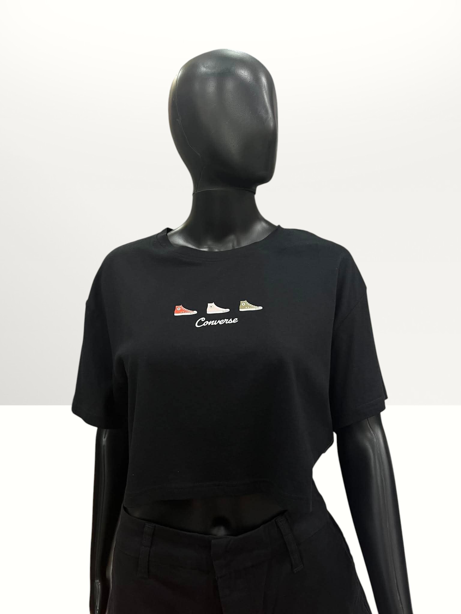 Converse Ladies Shirt Black Size M Item #2102
