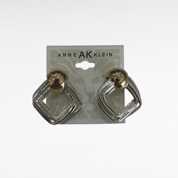 Anne Klein Two-tone Geometric Drop Earrings Item #5029