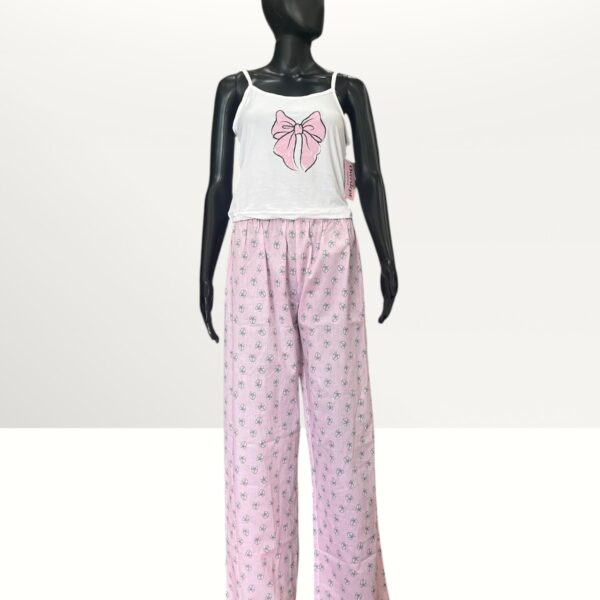 Overslept	Womens Sleepwear PinkWhite  XL Item #2081