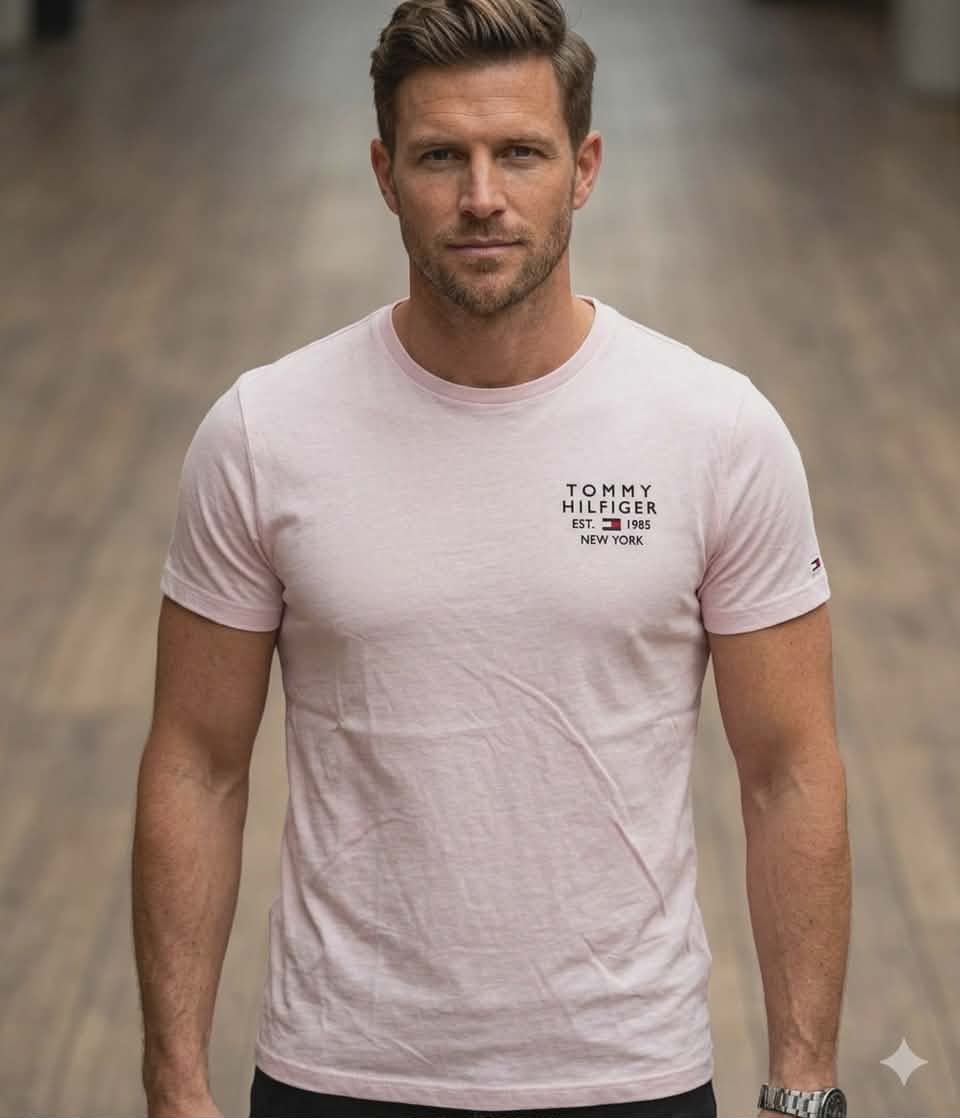 Tommy Hilfiger Shirt Pink Large Item #2059