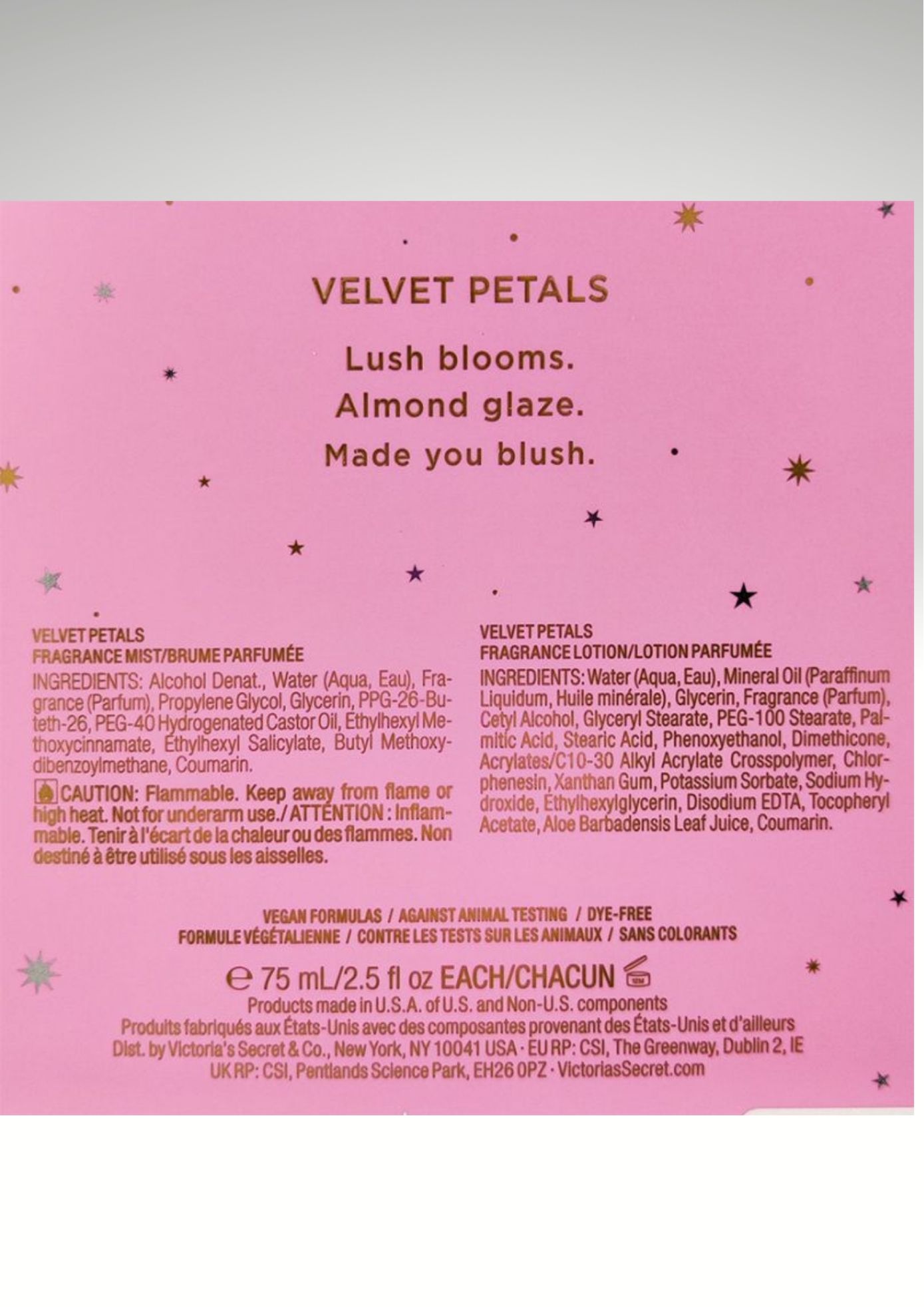 Victoria's Secret Velvet Petals Travel Size Mist & Lotion Set Item #9000 - Image 2