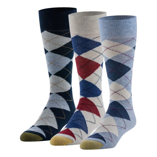 Gold Toe Carlyle Argyle Crew Socks - 3 Pack Item 6000