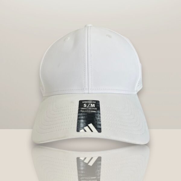 Adidas Stretch Fit Baseball Cap White Small/Medium Item #2050