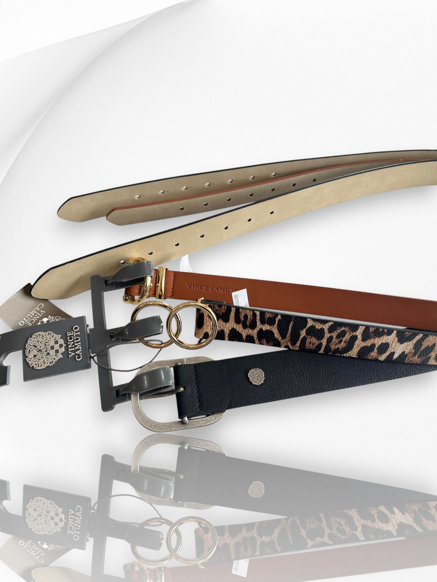 Vince Camuto Set of 3 Faux Leather Belts Size XL Item #2017 - Image 3