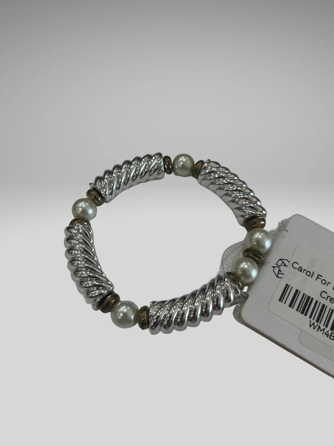 Carol for Evagrhm Bracelet Cream Gold Item #5058