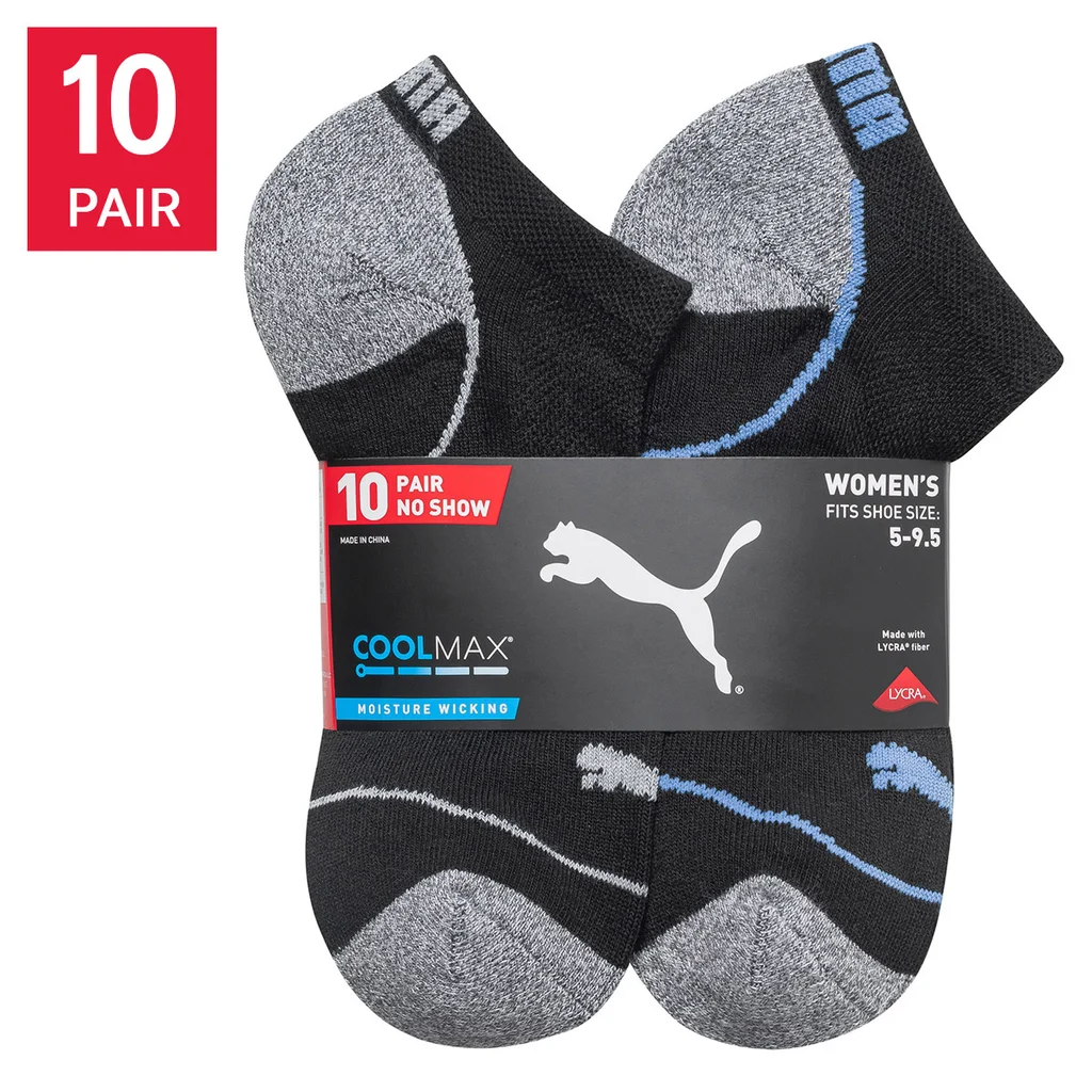 PUMA Women's No Show Sock, 10-pair Item #8020