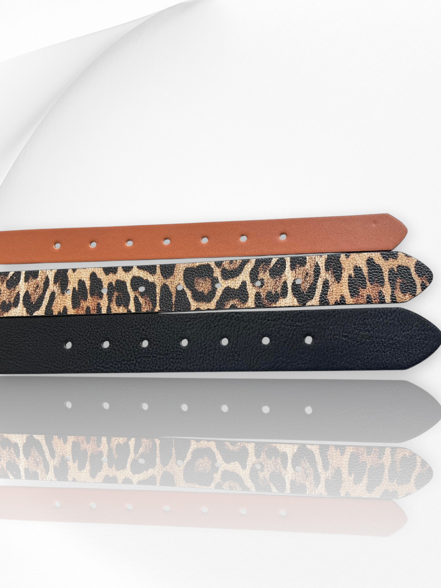Vince Camuto Set of 3 Faux Leather Belts Size XL Item #2017 - Image 4