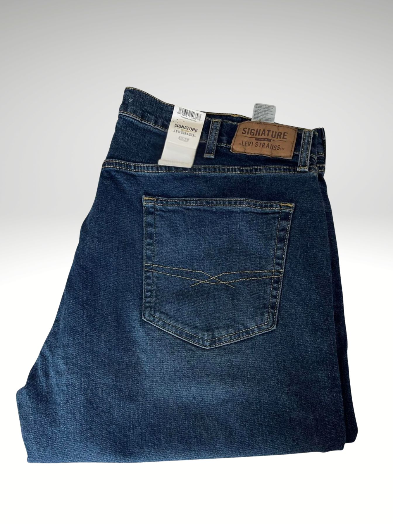 Signature Levi's Strauss & CO Men's Jeans Blue Wash Bootcut 40 x 32 Item #2022 - Image 2