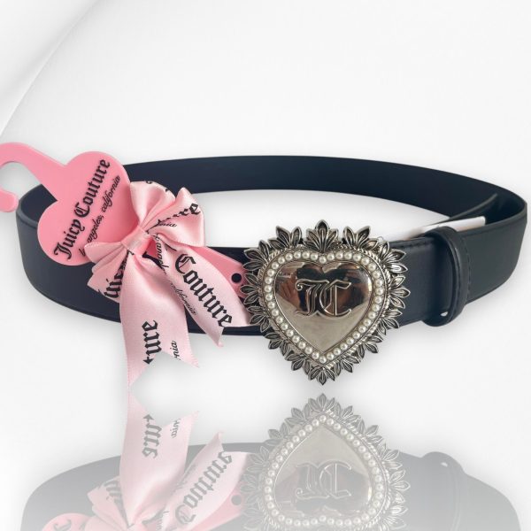 Juicy Couture Faux Leather Heart Buckle Belt Item #2019