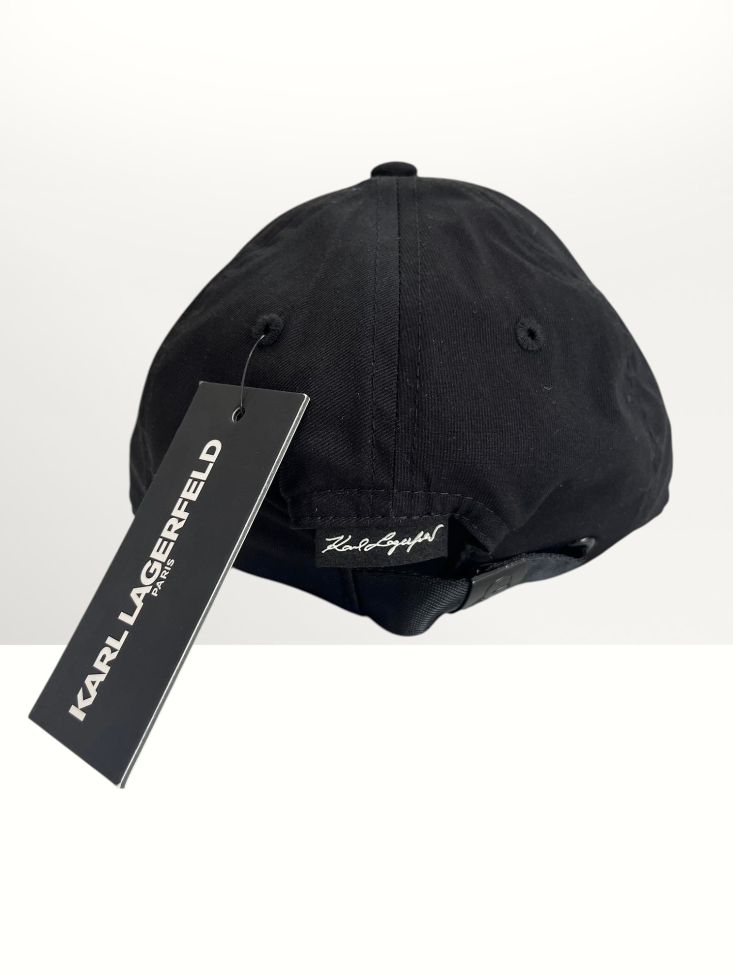 Karl Lagerfeld Paris Black Baseball Cap Item #2044 - Image 3