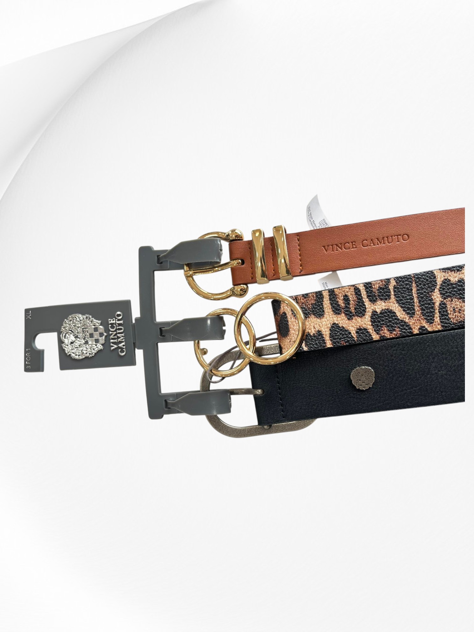 Vince Camuto Set of 3 Faux Leather Belts Size XL Item #2017 - Image 2