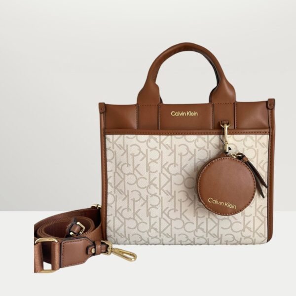 Calvin Klein  Satchel Bag with a Brown Crossbody Strap H3JBJZZ3