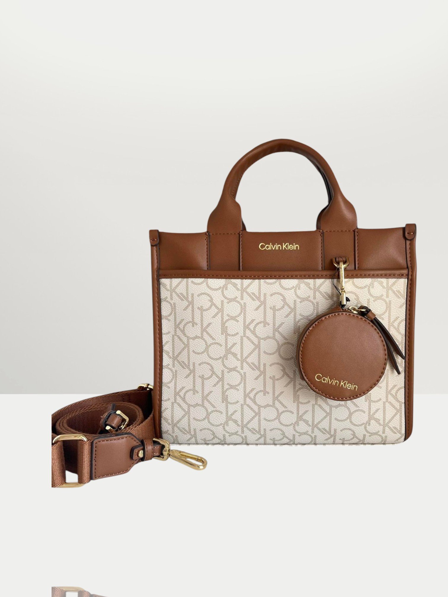 Calvin Klein Satchel Bag with a Brown Crossbody Strap H3JBJZZ3