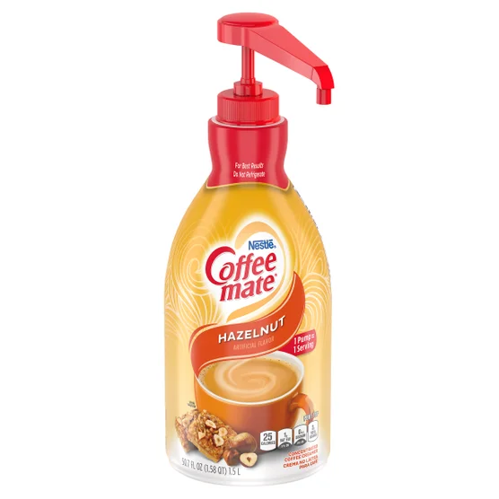 Nestlé Coffee-mate Coffee Creamer, Hazelnut, Pump Bottle, 50.7 fl oz - Image 4