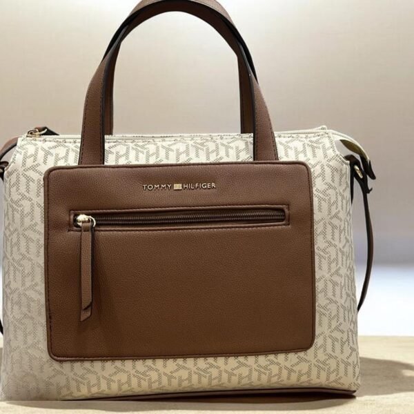 Tommy Hilfiger Beige Printed 2way bag