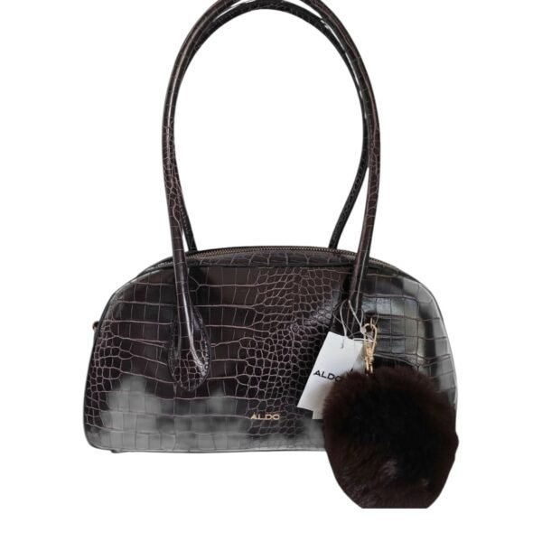 Aldo Baguette Bag with Croc Style Wine Red