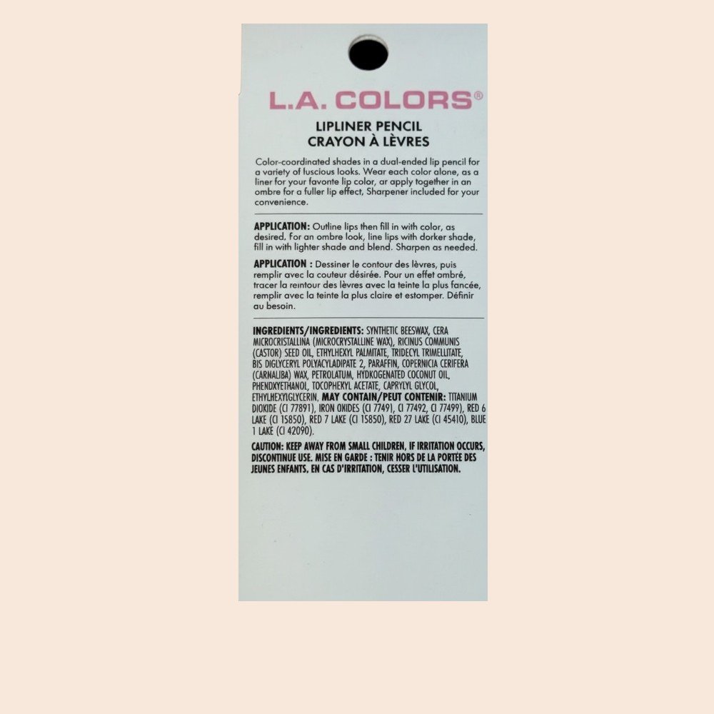 LA COLORS LIP LINER PENCIL BERRY SWEET C69186 - Image 3