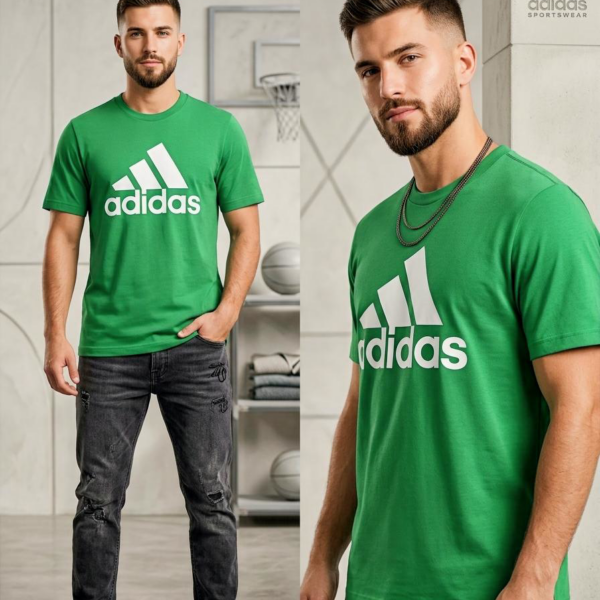 Adidas Essentials Big Logo Tee Green XL Item #2058