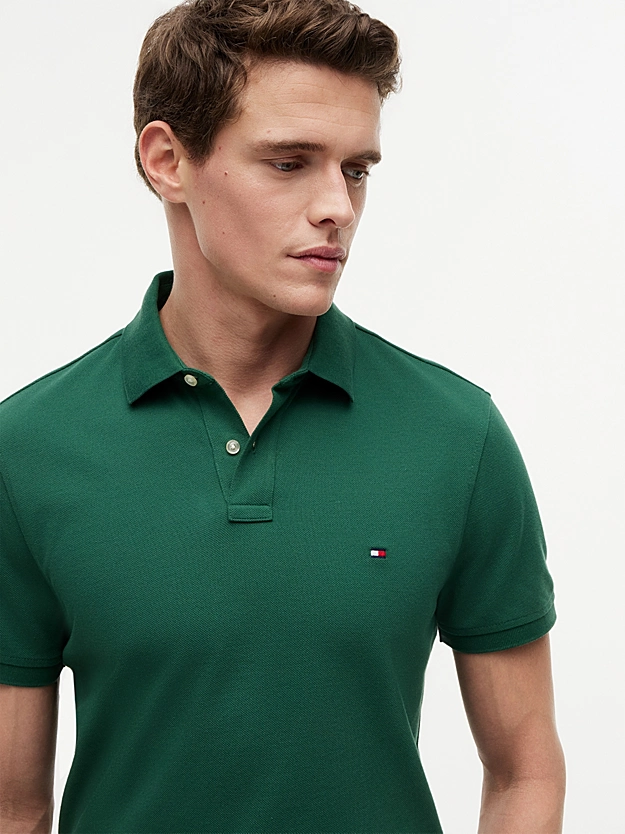 Tommy Hilfiger Polo Shirt Green Item #2063 - Image 2