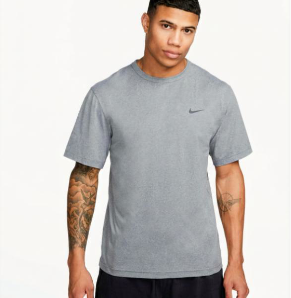 Nike Hyverse Men's Dri-FIT UV Short-sleeve Versatile Top Smoke Gray Item #2067