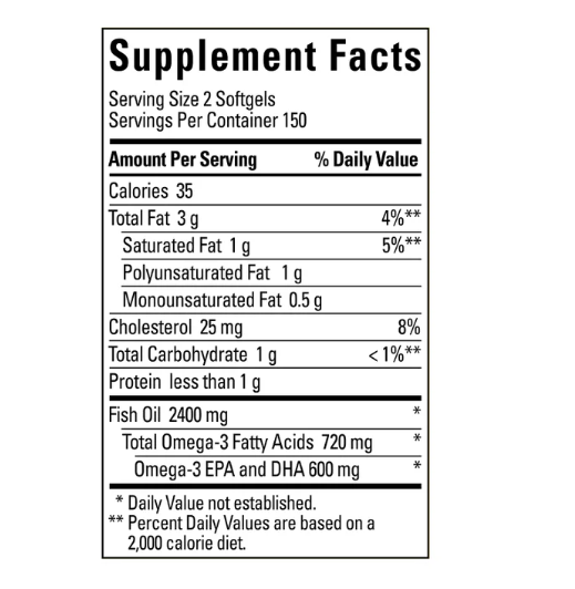 Nature Made Fish Oil 1200 mg, 300 Softgels - Image 4