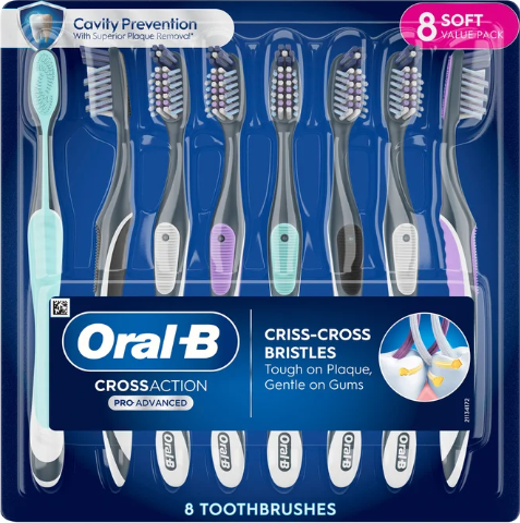 Oral-B Cross Action Toothbrush 8 Count  Item #3024