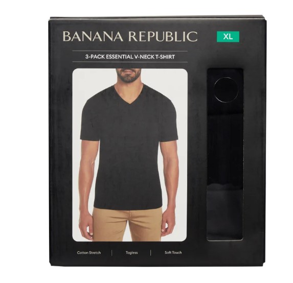 Banana Republic Men's V-Neck Tee, 3-pack Item #2018