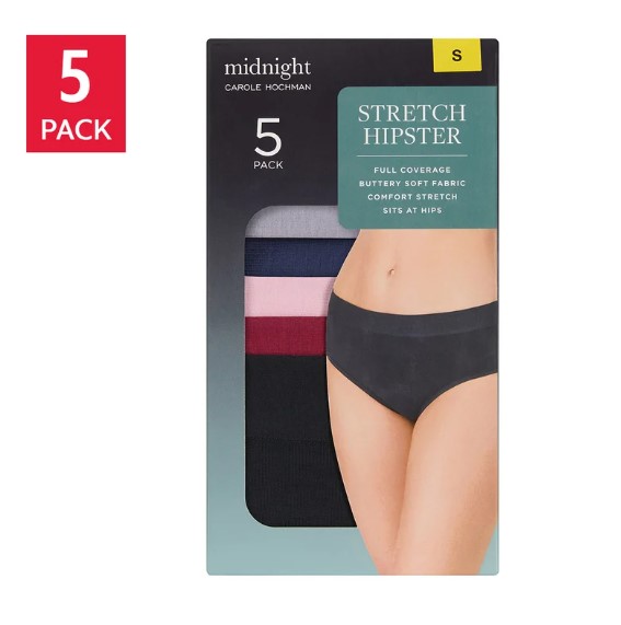 Carole Hochman Midnight Women's Hipster, 5-pack Item 2009 Item #2121