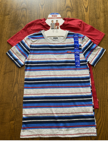 Levi's Youth Boy's 2-Pack Tee Red Size L-14/16 NWT Item #2001