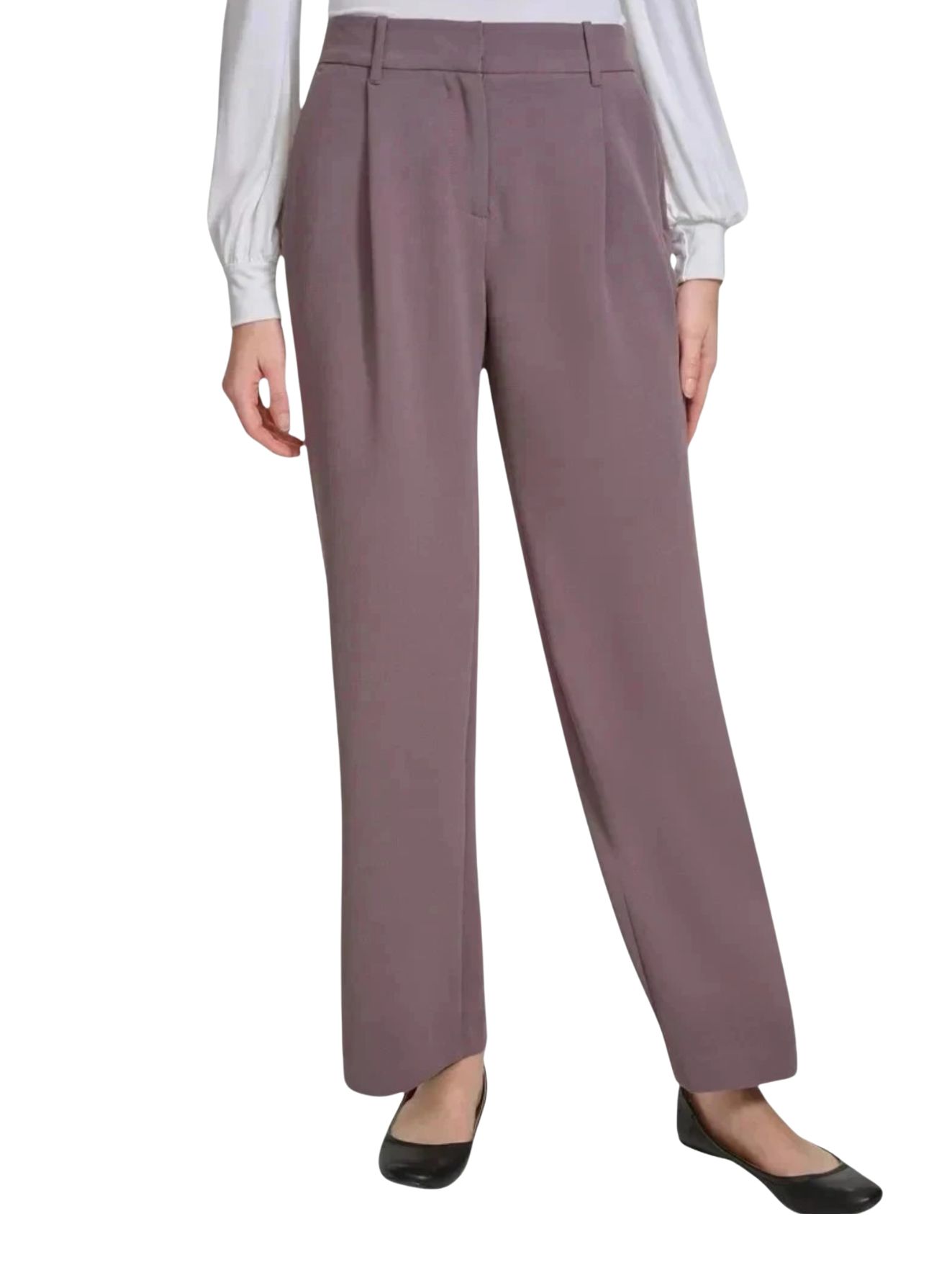 DKNY Pleated Womens Trousers Size 10 Item #2042 - Image 4