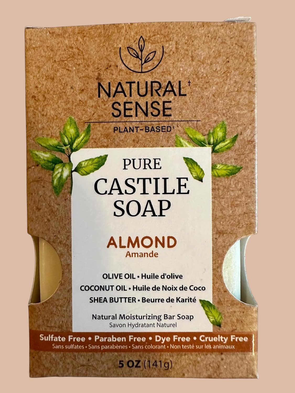 NATURAL SENSE PLANT-BASED PURE CASTILE SOAP ALMOND 141g