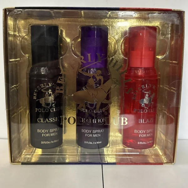 Beverly Hills POLO CLU Body Spray for Men Set