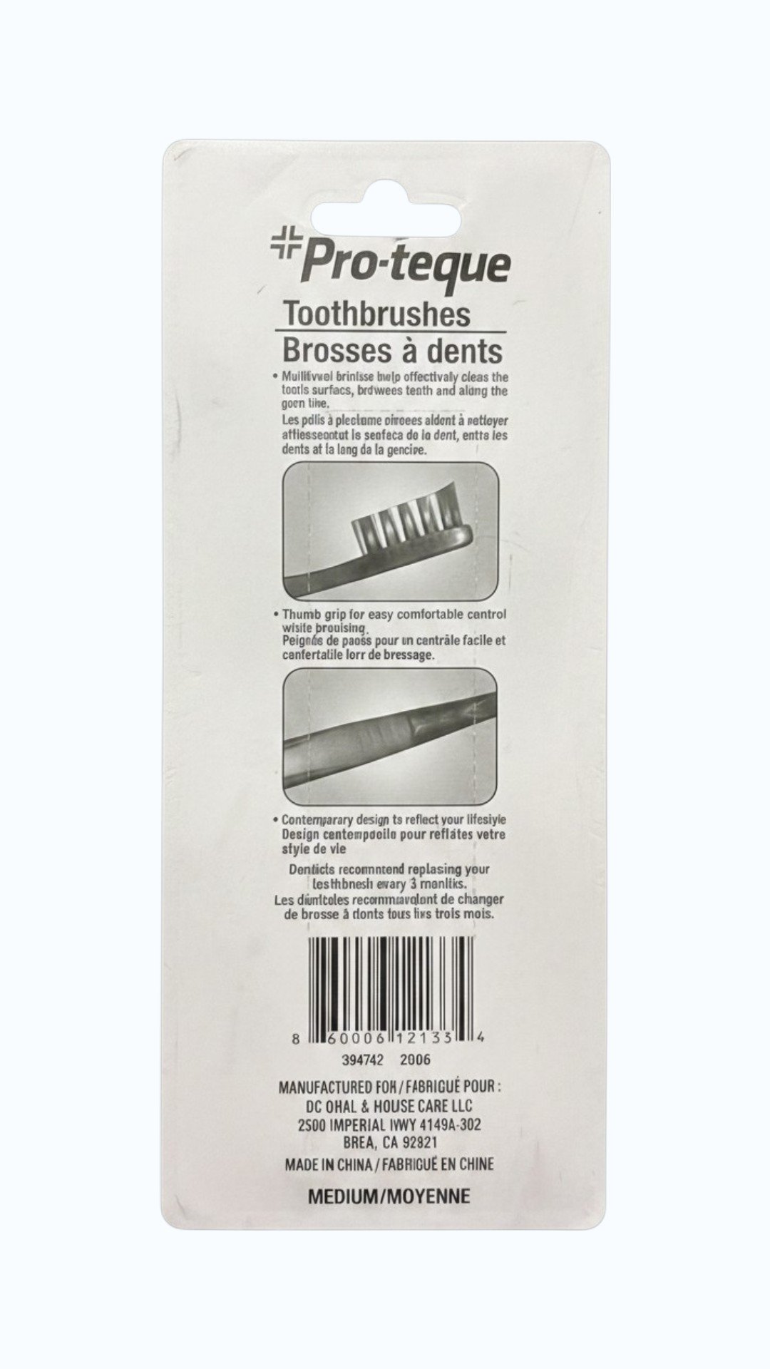 PRO-TEQUE VALUE PACK TOOTHBRUSH MEDIUM BRISTLE 5 PCS - Image 2