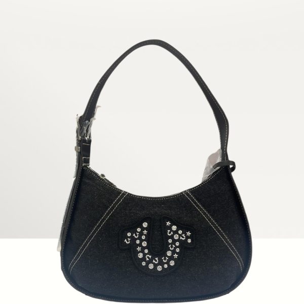 True Religion Black Canvas Kili Bag